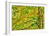 Dramatic Hdr Of Yellow Birch During Fall-Mirage3-Framed Art Print