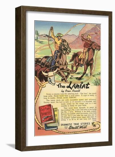 Dramatic Lariat Story-null-Framed Art Print