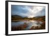 Dramatic Light Reflected in a Small Lochan at Sligachan, Isle of Skye Scotland UK-Tracey Whitefoot-Framed Photographic Print