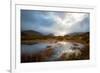 Dramatic Light Reflected in a Small Lochan at Sligachan, Isle of Skye Scotland UK-Tracey Whitefoot-Framed Photographic Print