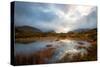 Dramatic Light Reflected in a Small Lochan at Sligachan, Isle of Skye Scotland UK-Tracey Whitefoot-Stretched Canvas