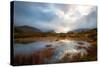 Dramatic Light Reflected in a Small Lochan at Sligachan, Isle of Skye Scotland UK-Tracey Whitefoot-Stretched Canvas