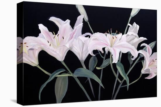 Dramatic Lilies-Sandra Iafrate-Stretched Canvas