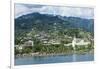 Dramatic mountains looming behind Papeete, Tahiti, Society Islands, French Polynesia, Pacific-Michael Runkel-Framed Photographic Print