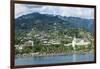 Dramatic mountains looming behind Papeete, Tahiti, Society Islands, French Polynesia, Pacific-Michael Runkel-Framed Photographic Print
