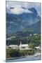 Dramatic mountains looming behind Papeete, Tahiti, Society Islands, French Polynesia, Pacific-Michael Runkel-Mounted Photographic Print