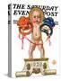 "Dramatic New Year," Saturday Evening Post Cover, December 29, 1928-Joseph Christian Leyendecker-Stretched Canvas