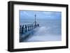 Dramatic Sea Flows over Groyne on Beach at Wittering in England-Veneratio-Framed Photographic Print
