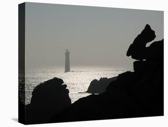Dramatic Seascape and Lighthouse, Island of Ushant, Brittany, France, Europe-Groenendijk Peter-Stretched Canvas
