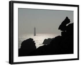 Dramatic Seascape and Lighthouse, Island of Ushant, Brittany, France, Europe-Groenendijk Peter-Framed Photographic Print