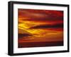 Dramatic Sky and Red Clouds at Sunset, Antarctica,, Polar Regions-David Tipling-Framed Photographic Print