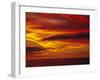 Dramatic Sky and Red Clouds at Sunset, Antarctica,, Polar Regions-David Tipling-Framed Photographic Print