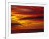 Dramatic Sky and Red Clouds at Sunset, Antarctica,, Polar Regions-David Tipling-Framed Photographic Print