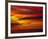 Dramatic Sky and Red Clouds at Sunset, Antarctica,, Polar Regions-David Tipling-Framed Photographic Print