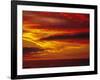 Dramatic Sky and Red Clouds at Sunset, Antarctica,, Polar Regions-David Tipling-Framed Photographic Print