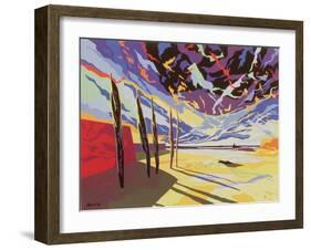 Dramatic Sky, La Rocque, Jersey, 1995-Derek Crow-Framed Giclee Print