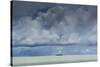 Dramatic Sky over a Little Island in the Rock Islands, Palau, Central Pacific, Pacific-Michael Runkel-Stretched Canvas