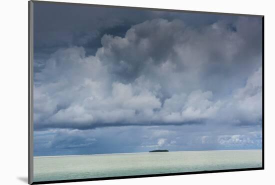 Dramatic Sky over a Little Island in the Rock Islands, Palau, Central Pacific, Pacific-Michael Runkel-Mounted Photographic Print