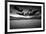 Dramatic Sky over Desert Dunes Black and White Landscapes Photography-Kris Wiktor-Framed Photographic Print