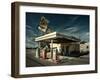 Dramatic Sky over Service Station-null-Framed Photographic Print