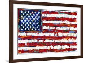 Dramatic Stars & Stripes-null-Framed Art Print