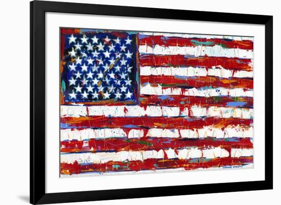 Dramatic Stars & Stripes-null-Framed Art Print