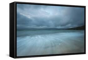 Dramatic Stormy Skies and Flowing Tide-Stewart Smith-Framed Stretched Canvas