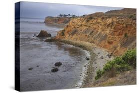 Dramatic stretch of beach is the San Pedro Bay, Southern California.-Mallorie Ostrowitz-Stretched Canvas