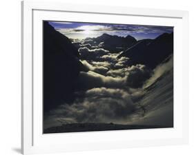 Dramatic Sun and Clouds on Southside of Everest, Nepal-Michael Brown-Framed Photographic Print