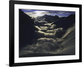 Dramatic Sun and Clouds on Southside of Everest, Nepal-Michael Brown-Framed Photographic Print