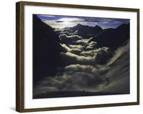 Dramatic Sun and Clouds on Southside of Everest, Nepal-Michael Brown-Framed Photographic Print