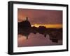 Dramatic Sunset and Low Tide, Corbiere Lighthouse, St. Ouens, Jersey, Channel Islands, UK-Neale Clarke-Framed Photographic Print