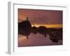 Dramatic Sunset and Low Tide, Corbiere Lighthouse, St. Ouens, Jersey, Channel Islands, UK-Neale Clarke-Framed Photographic Print