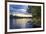 Dramatic Sunset and Pines at Lake of Two Rivers in Algonquin Park, Ontario, Canada-elenathewise-Framed Photographic Print