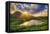 Dramatic Sunset at Kauai Fish Ponds, Hawaii-Vincent James-Framed Stretched Canvas