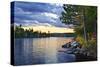 Dramatic Sunset at Lake-elenathewise-Stretched Canvas