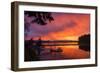 Dramatic Sunset Bainbridge Island Toward Olympic Mountains-Trish Drury-Framed Photographic Print