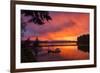 Dramatic Sunset Bainbridge Island Toward Olympic Mountains-Trish Drury-Framed Photographic Print