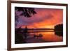 Dramatic Sunset Bainbridge Island Toward Olympic Mountains-Trish Drury-Framed Photographic Print