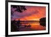 Dramatic Sunset Bainbridge Island Toward Olympic Mountains-Trish Drury-Framed Photographic Print