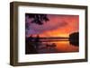 Dramatic Sunset Bainbridge Island Toward Olympic Mountains-Trish Drury-Framed Photographic Print