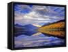 Dramatic sunset, Kintla Lake in Glacier National Park, Montana, USA-Chuck Haney-Framed Stretched Canvas