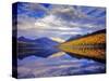 Dramatic sunset, Kintla Lake in Glacier National Park, Montana, USA-Chuck Haney-Stretched Canvas