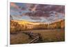 Dramatic Sunset Light on Aspen Grove at Owl Creek Pass in the Uncompahgre National Forest, Colorado-Chuck Haney-Framed Photographic Print