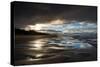 Dramatic Sunset Light on the Beach at Bamburgh, Northumberland England UK-Tracey Whitefoot-Stretched Canvas