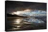 Dramatic Sunset Light on the Beach at Bamburgh, Northumberland England UK-Tracey Whitefoot-Stretched Canvas