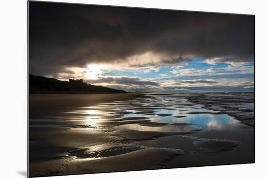 Dramatic Sunset Light on the Beach at Bamburgh, Northumberland England UK-Tracey Whitefoot-Mounted Photographic Print