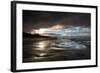 Dramatic Sunset Light on the Beach at Bamburgh, Northumberland England UK-Tracey Whitefoot-Framed Photographic Print