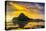 Dramatic Sunset Light over the Bay of El Nido, Bacuit Archipelago, Palawan, Philippines-Michael Runkel-Stretched Canvas