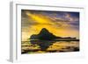 Dramatic Sunset Light over the Bay of El Nido, Bacuit Archipelago, Palawan, Philippines-Michael Runkel-Framed Photographic Print